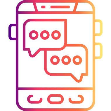 Sohbet Simgesi vektör çizimi tasarımı