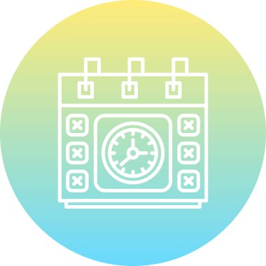 Son teslim tarihi web simgesi vektör illüstrasyonu