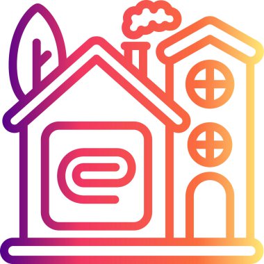 Attachment Web Button, Line Icon, Interface Element, Illustration on White Background