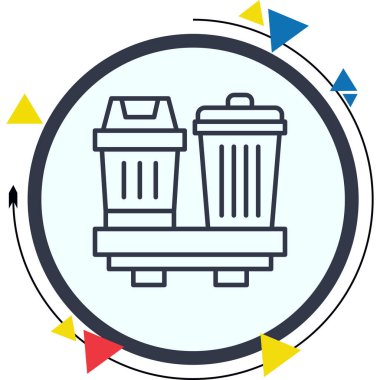 Çöp Kutusu Özelleştirilmiş Özel Vektör Sanatı Nesnesi