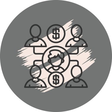 Pazarlama simgesi vektör illüstrasyon tasarımı