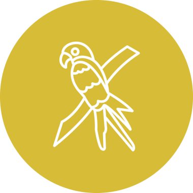 Kızıl Macaw simge vektör çizimi