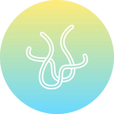 Yuvarlak Solucan Minimum Düz Yaratıcı Grafik Tasarımı