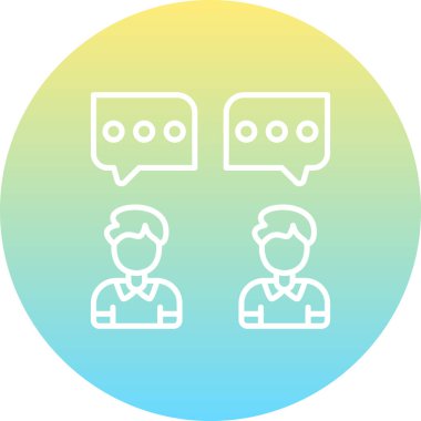 Tartışma. Web simgesi basit illüstrasyon