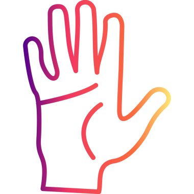 Hand Düz Satır Simgesi, Basit Resim