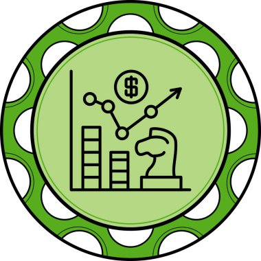 Strateji modern simgesinin vektör çizimi