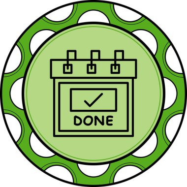 Takvim Belirgin Vibrant Dijital Grafik Özelliği