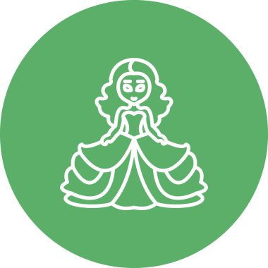 Prenses Dinamik Modern Yaratıcı Vektör Varlığı