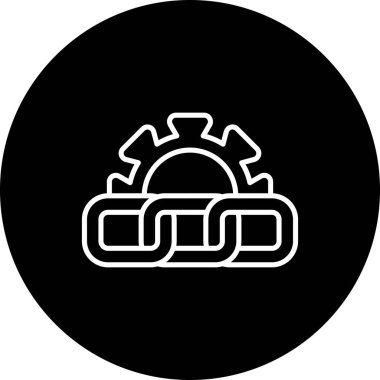 Tedarik zinciri yönetim web simgesi vektör illüstrasyonuName