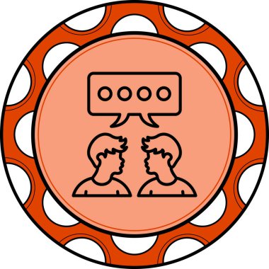 Tartışma. Web simgesi basit illüstrasyon