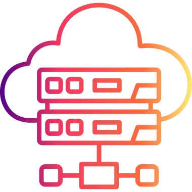 Bulut Sunucusu Simgesi, Beyaz Arkaplan Görüntü