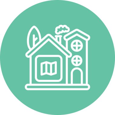 harita web simgesi vektör illüstrasyonu