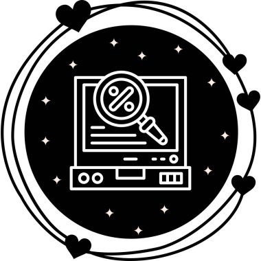 İndirimli web simgesi vektör illüstrasyonu