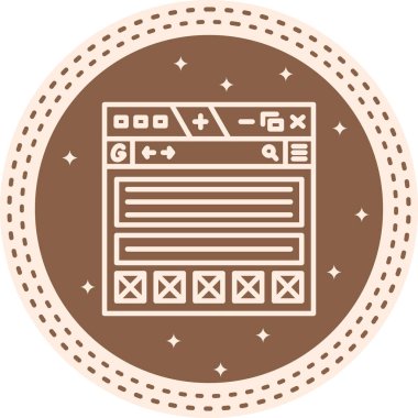 Tel çerçeve ikonu vektör çizimi tasarımı