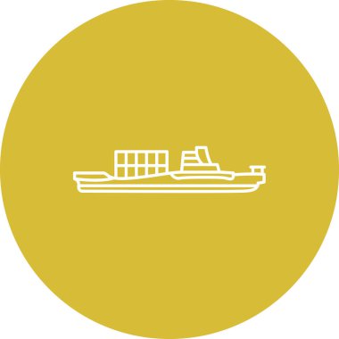 Kargo Gemisi Ayrı Modern Dijital Tasarım Elemanı