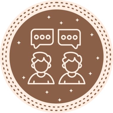 Konuşma web simgesi vektör illüstrasyonu