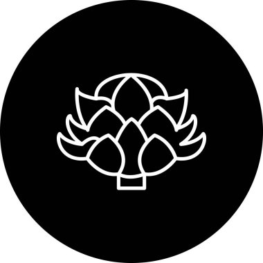 Enginar Ağ simgesinin vektör illüstrasyonu