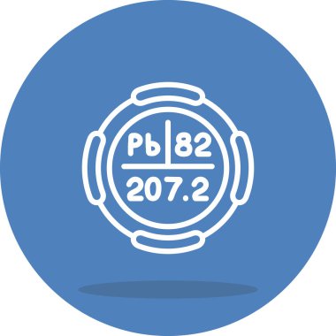 Kurşun sembol, periyodik tablonun kimyasal elementi, vektör simgesi