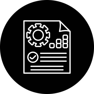 Proje Yönetimi web simgesi vektör illüstrasyonu