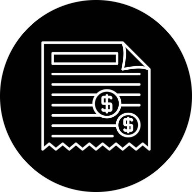 Fatura modern simgesinin vektör illüstrasyonu