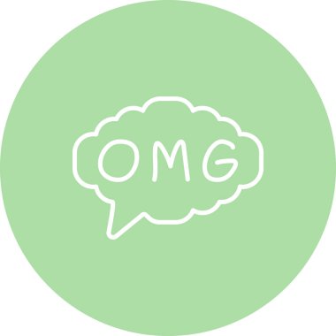 Konuşma balonu çizgisi simgesi, metin basit illüstrasyonlu web etiketi