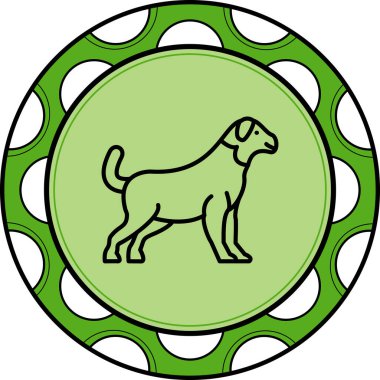 Köpek vektör simgesi, modern basit illüstrasyon