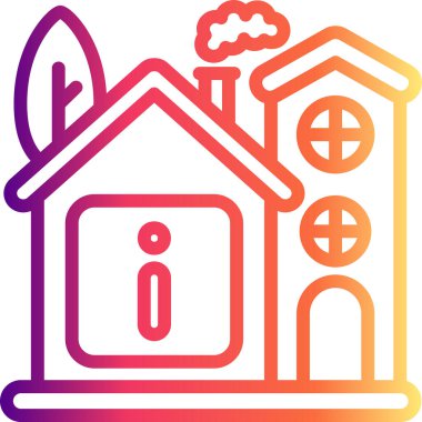 Ev simgesi, vektör illüstrasyonu basit tasarım