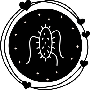 Salmonella bakteri simgesi, vektör çizimi