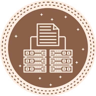 Yedek ağ simgesi vektör illüstrasyonu