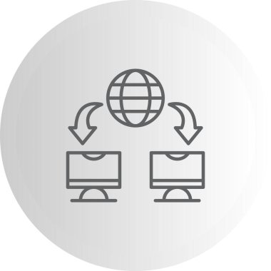 Ağ Bağlantısı Çizgisi Düğmesi, Modern Vektör Elemanı