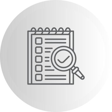 Denetim listesi web simgesi. vektör çizim