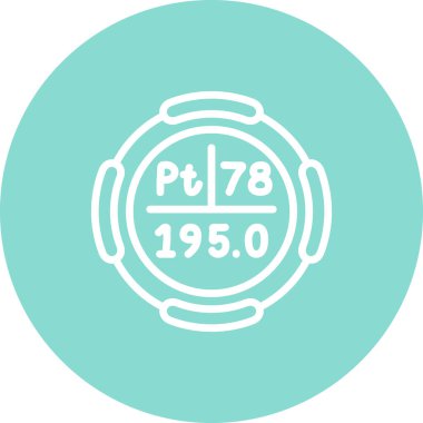 Platin sembol, periyodik tablonun kimyasal elementi, vektör simgesi