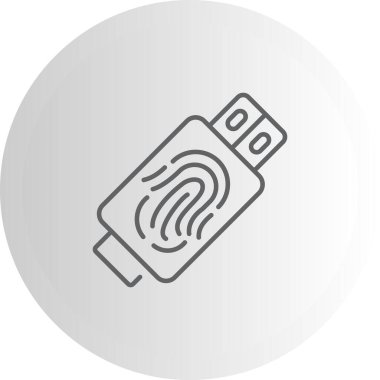 Usb Çubuğu simgesi. özet biçimi vektör simgesi.