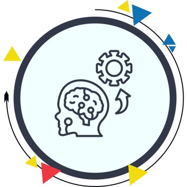 Makine Öğrenme Web simgesi vektör çizimi