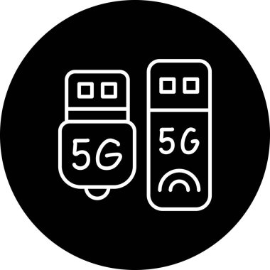 USB web simgesi, basit vektör illüstrasyonu