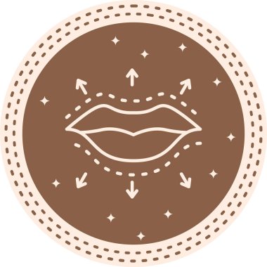 Dudaklar Estetik Cerrahi Seçkin Markalaştırma Vektör Varlığı