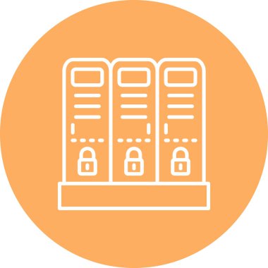 Lockers web simgesi vektör illüstrasyonu