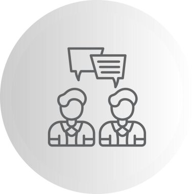 Tartışma. Web simgesi basit illüstrasyon