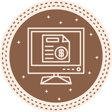 Beyaz Arkaplanda Fatura Simgesi olan Lcd Ekranı