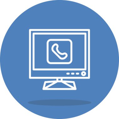 Tv Telefon Yaratıcı Modern Düz Vektör Tasarımı