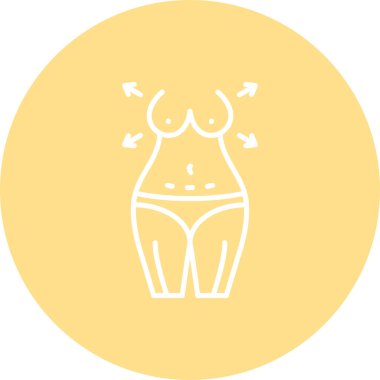 Göğüs simgesi basit düz illüstrasyon