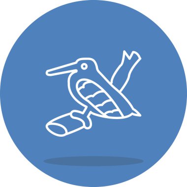 Amerikan Woodcock basit web simgesi, vektör        