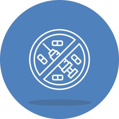 Uyuşturucu Yok Modern Düz Tasarım Modeli