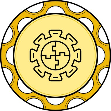 Bulmaca simgesi, basit illüstrasyon tasarımı