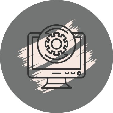 Yazılım web simgesi vektör illüstrasyonu