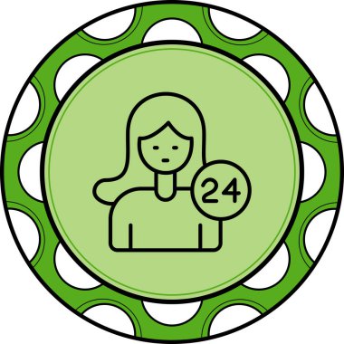 Modern 24 Saat 'in vektör illüstrasyonuName