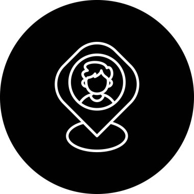 konum web simgesi vektör illüstrasyonu