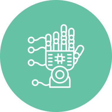 Robotik El web simgesi vektör illüstrasyonu