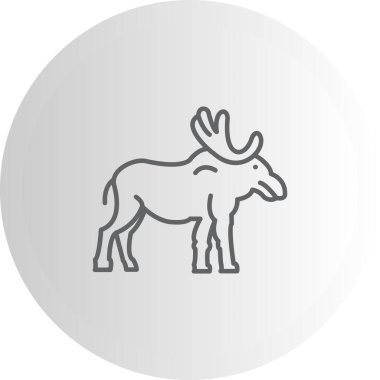 Geyik simgesi vektör çizimi tasarımı