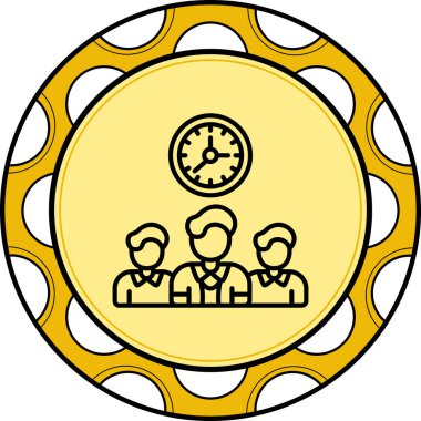 Takım Yönetimi web simgesi vektör illüstrasyonu